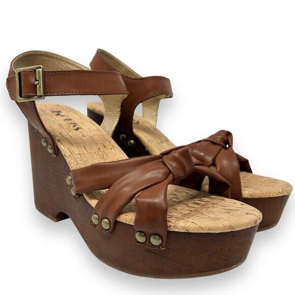 Korks by Kork-Ease Dawson Platform Sandals Women's 10 Resortwear Vacation Travel - Picture 1 of 10